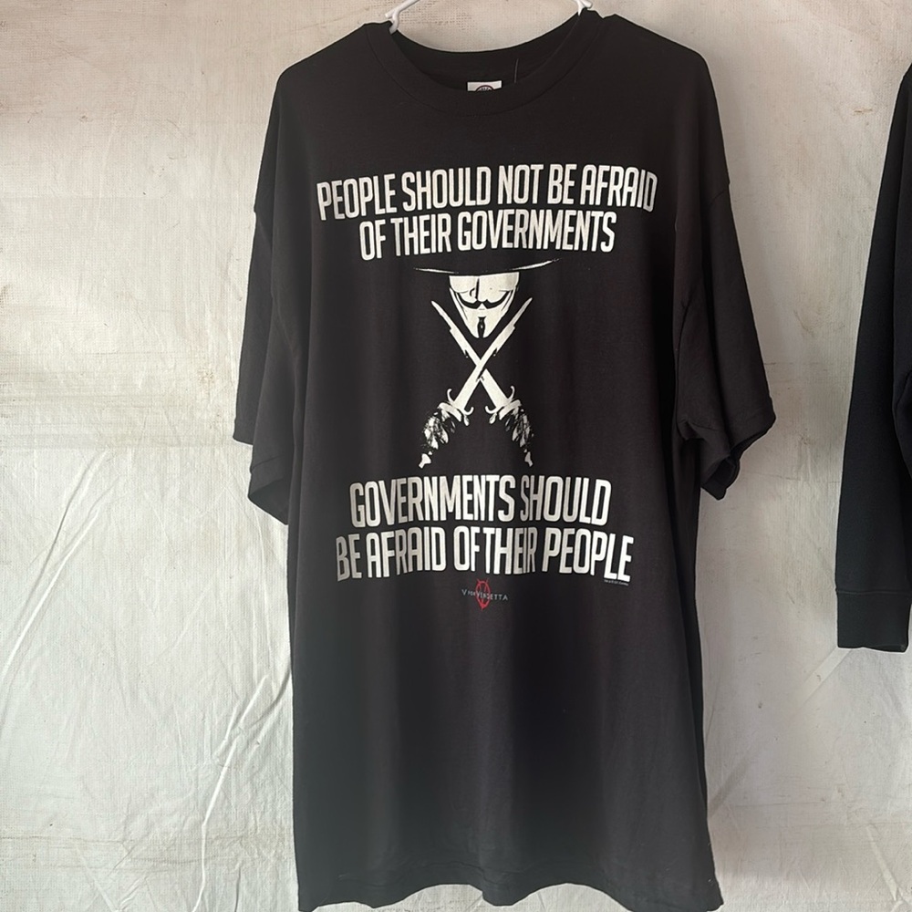 Vintage V is for Vendetta promotional tee